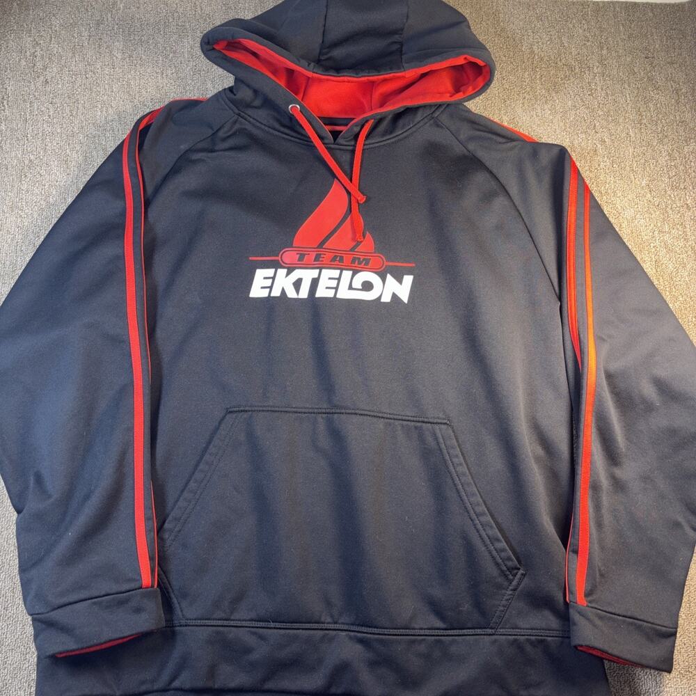 Team Ektelon Men’s Pullover Hoodie Sweatshirt Black Racquetball XL